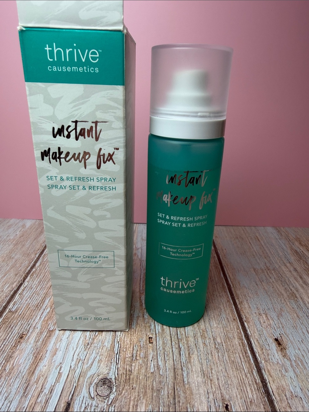 thrive causemetics Instant Makeup Fix Set & Refresh Spray - Teal & White